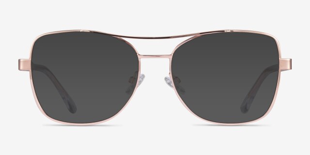 Romina Rose Gold AcetateEyeglass Frames from EyeBuyDirect, with Tinted Lenses