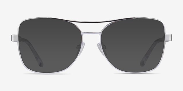 Romina Silver AcetateEyeglass Frames from EyeBuyDirect, with Tinted Lenses