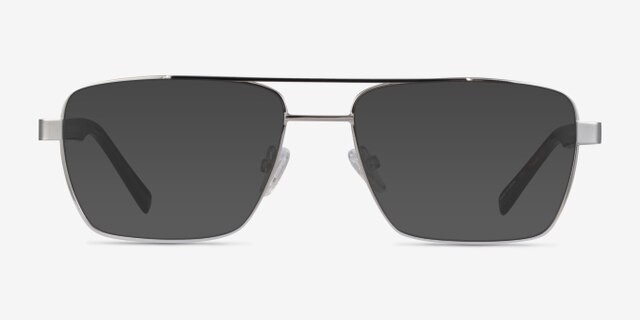 Colton Silver, Clear Blue & Tortoise AcetateEyeglass Frames from EyeBuyDirect, with Tinted Lenses