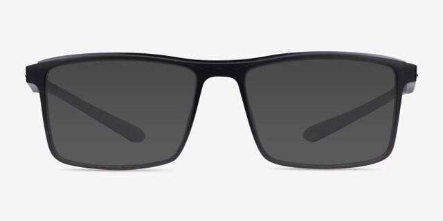 Medium Gray PlasticEyeglass Frames from EyeBuyDirect, with Tinted Lenses