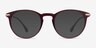 Particle Clear Red & Rose Gold Plastic-metalEyeglass Frames from EyeBuyDirect, with Tinted Lenses