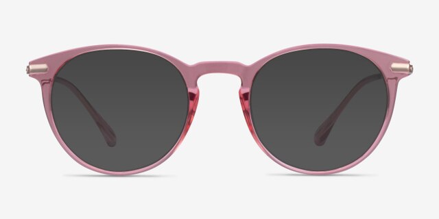 Particle Clear Pink & Rose Gold Plastic-metalEyeglass Frames from EyeBuyDirect, with Tinted Lenses