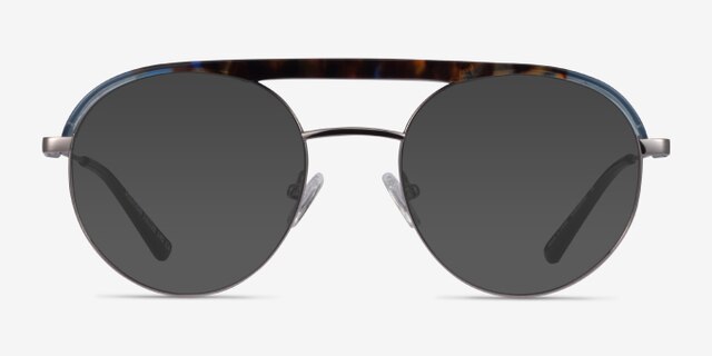 Volition Gunmetal & Tortoise Acetate-metalEyeglass Frames from EyeBuyDirect, with Tinted Lenses