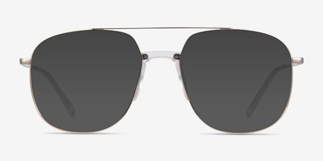 Subject Gold & Clear Acetate-metalEyeglass Frames from EyeBuyDirect, with Tinted Lenses