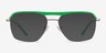 Dynamo Green & Gunmetal Acetate-metalEyeglass Frames from EyeBuyDirect, with Tinted Lenses