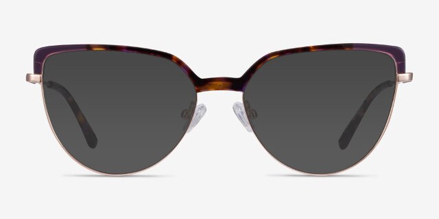 Dona Floral & Rose Gold Acetate-metalEyeglass Frames from EyeBuyDirect, with Tinted Lenses