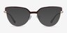 Dona Brown & Gold Acetate-metalEyeglass Frames from EyeBuyDirect, with Tinted Lenses