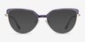 Dona Clear Purple & Gold Acetate-metalEyeglass Frames from EyeBuyDirect, with Tinted Lenses