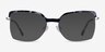 Further Blue Floral & Silver Acetate-metalEyeglass Frames from EyeBuyDirect, with Tinted Lenses
