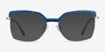 Further Blue & Silver Acetate-metalEyeglass Frames from EyeBuyDirect, with Tinted Lenses