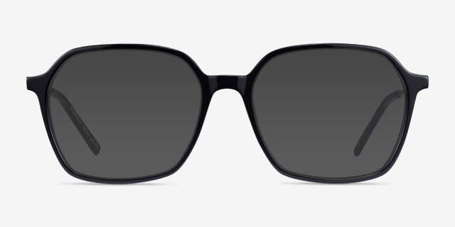 Modernity Black Silver AcetateEyeglass Frames from EyeBuyDirect, with Tinted Lenses