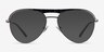 Mission Blue Striped & Gunmetal Acetate-metalEyeglass Frames from EyeBuyDirect, with Tinted Lenses