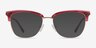 Gala Raspberry & Gold Acetate-metalEyeglass Frames from EyeBuyDirect, with Tinted Lenses