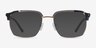 Break Gray Striped & Gold Acetate-metalEyeglass Frames from EyeBuyDirect, with Tinted Lenses
