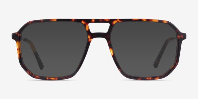 Iconic Tortoise & Silver Acetate-metalEyeglass Frames from EyeBuyDirect, with Tinted Lenses
