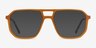 Iconic Mellow Yellow & Silver Acetate-metalEyeglass Frames from EyeBuyDirect, with Tinted Lenses