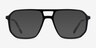 Iconic Black & Silver Acetate-metalEyeglass Frames from EyeBuyDirect, with Tinted Lenses
