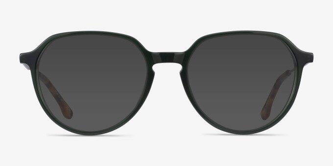World Round Dark Green Silver Full Rim Eyeglasses | Eyebuydirect