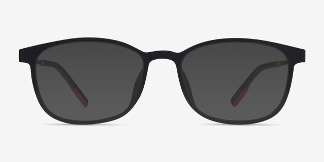 Idea Matte Black PlasticEyeglass Frames from EyeBuyDirect, with Tinted Lenses