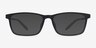 Rebus Matte Black PlasticEyeglass Frames from EyeBuyDirect, with Tinted Lenses