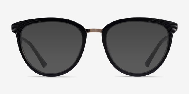 Momentous Black AcetateEyeglass Frames from EyeBuyDirect, with Tinted Lenses
