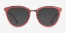 Momentous Clear Pink AcetateEyeglass Frames from EyeBuyDirect, with Tinted Lenses