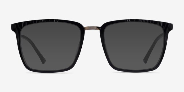 Metaphor Black AcetateEyeglass Frames from EyeBuyDirect, with Tinted Lenses