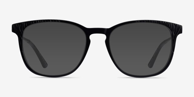 Astute Black AcetateEyeglass Frames from EyeBuyDirect, with Tinted Lenses