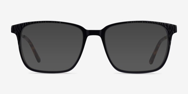 Venti Black AcetateEyeglass Frames from EyeBuyDirect, with Tinted Lenses