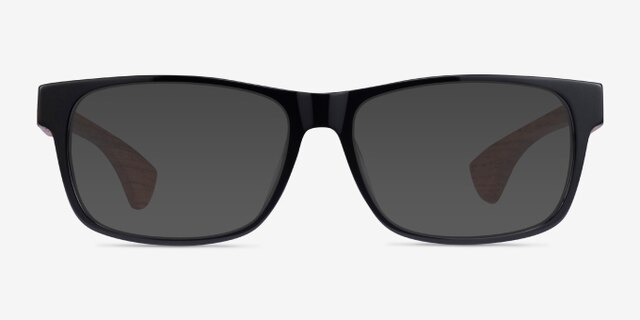Taiga Black & Wood AcetateEyeglass Frames from EyeBuyDirect, with Tinted Lenses