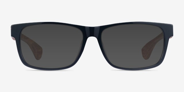 Taiga Dark Gray & Wood AcetateEyeglass Frames from EyeBuyDirect, with Tinted Lenses