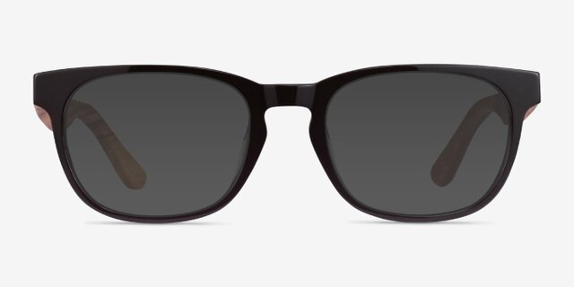 Tongass Dark Brown & Wood AcetateEyeglass Frames from EyeBuyDirect, with Tinted Lenses
