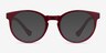 Everglades Red & Red Wood AcetateEyeglass Frames from EyeBuyDirect, with Tinted Lenses