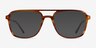 Eddie Striped Brown AcétateMontures de lunettes de vue d'EyeBuyDirect, Avec des Verres Teintés