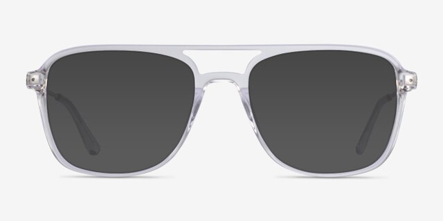 Eddie Clear AcetateEyeglass Frames from EyeBuyDirect, with Tinted Lenses