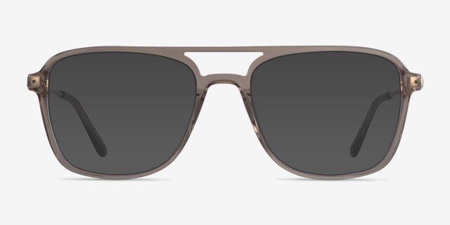 Eddie Clear Gray AcetateEyeglass Frames from EyeBuyDirect, with Tinted Lenses
