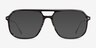 Intrepid Gray Striped AcetateEyeglass Frames from EyeBuyDirect, with Tinted Lenses