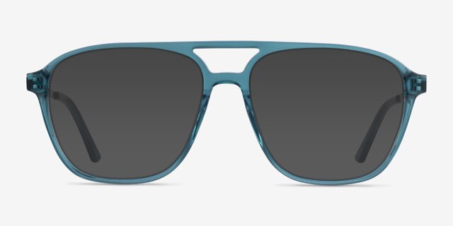 Metropolis Teal AcetateEyeglass Frames from EyeBuyDirect, with Tinted Lenses