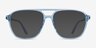Metropolis Clear Blue AcetateEyeglass Frames from EyeBuyDirect, with Tinted Lenses