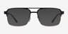 Gustave Black Gold AcetateEyeglass Frames from EyeBuyDirect, with Tinted Lenses