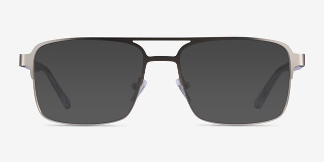 Gustave Silver Clear AcetateEyeglass Frames from EyeBuyDirect, with Tinted Lenses