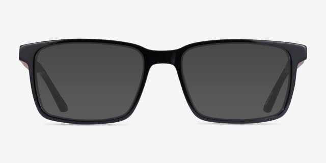 Symbiosis Noir AcétateMontures de lunettes de vue d'EyeBuyDirect, Avec des Verres Teintés