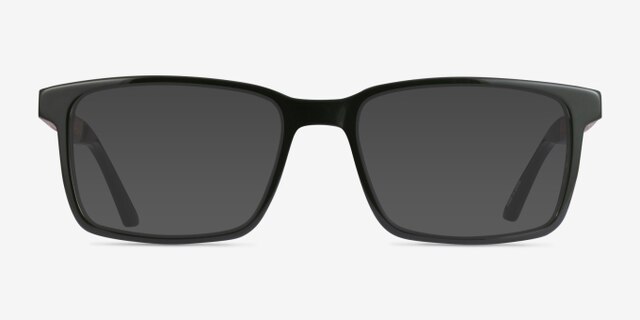 Symbiosis Vert foncé AcétateMontures de lunettes de vue d'EyeBuyDirect, Avec des Verres Teintés