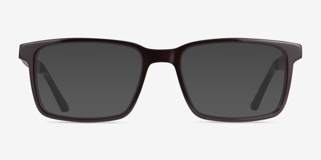 Symbiosis Brown AcetateEyeglass Frames from EyeBuyDirect, with Tinted Lenses