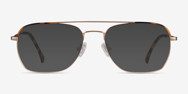 Arizona Gold Tortoise AcetateEyeglass Frames from EyeBuyDirect, with Tinted Lenses