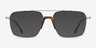 Matt Silver Tortoise AcetateEyeglass Frames from EyeBuyDirect, with Tinted Lenses