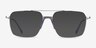 Matt Silver Blue AcetateEyeglass Frames from EyeBuyDirect, with Tinted Lenses