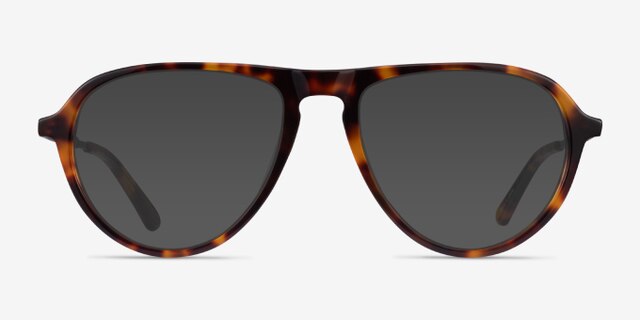 Stratosphere Tortoise Gunmetal AcetateEyeglass Frames from EyeBuyDirect, with Tinted Lenses