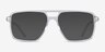 San Diego Clear Silver AcetateEyeglass Frames from EyeBuyDirect, with Tinted Lenses