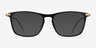 Estuary Black Gold AcetateEyeglass Frames from EyeBuyDirect, with Tinted Lenses